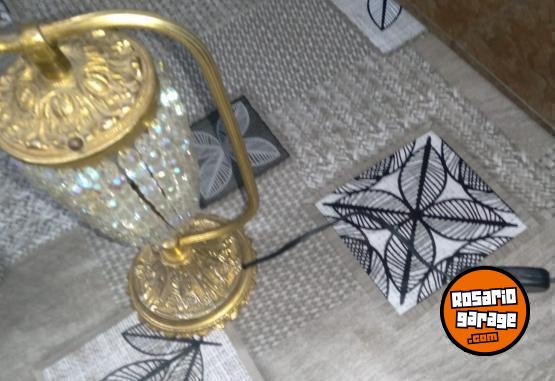 Hogar - Antigua Lmpara de bronce con cristal de roca Velador - En Venta