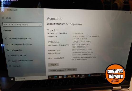 Informtica - Lenovo Yoga 2 11  Impecable casi sin uso con caja - En Venta