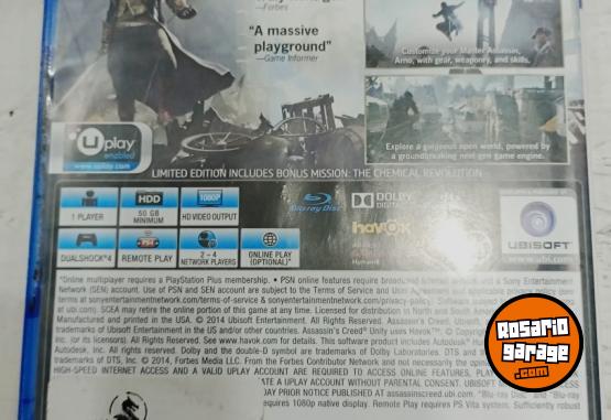 Informtica - Assasin's Creed Unity LIMITED EDITION PS4 - En Venta