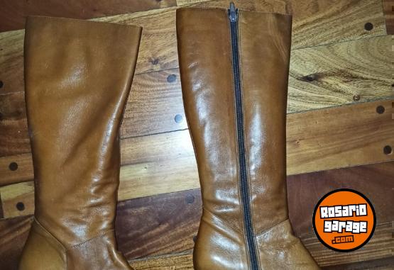 Indumentaria - Botas caa alta cuero vacuno  talle 38 usadas - En Venta
