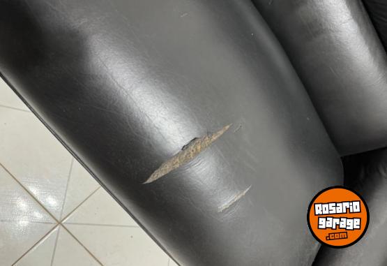 Hogar - Sill�n de cuero sint�tico bicuerpo negro - En Venta