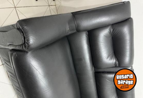 Hogar - Sill�n de cuero sint�tico bicuerpo negro - En Venta