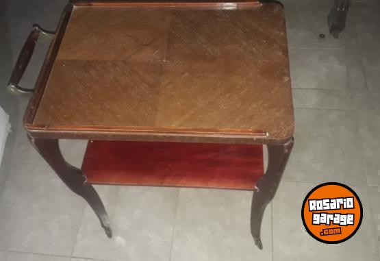 Hogar - Mesa Carrito Madera De Caoba Auxiliar Antigua - En Venta