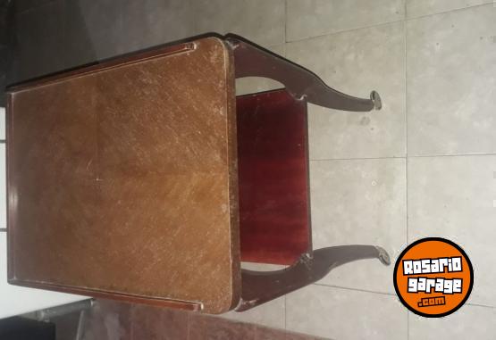 Hogar - Mesa Carrito Madera De Caoba Auxiliar Antigua - En Venta