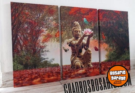 Hogar - Cuadros en lienzo estilo Budas  y Zen *ENTERO/TRIPTICO * VARIOS TAMAOS *Rosario y zona - En Venta
