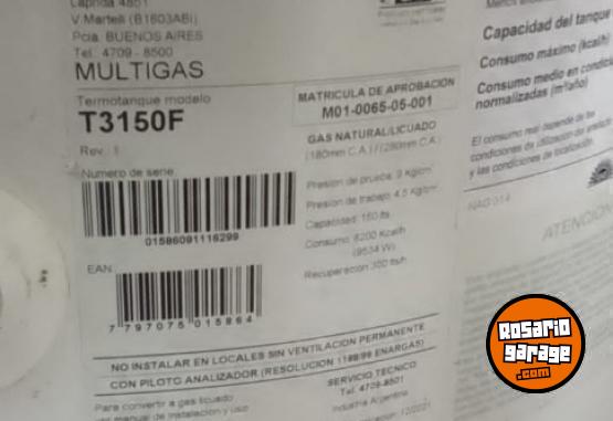Hogar - TERMOTANQUE A GAS USADO. MARCA: LONGVIE MODELO: T 3150 F   EXCELENTE ESTADO. CAPACIDAD: 150 LITROS. - En Venta