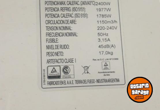 Hogar - AIRE ACONDICIONADO SPLIT MARCA "PHILCO" FRIO/CALOR 5500 FRIGORAS - En Venta