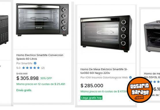 Hogar - horno electrico c/anafe y spiedo. 65lts - En Venta