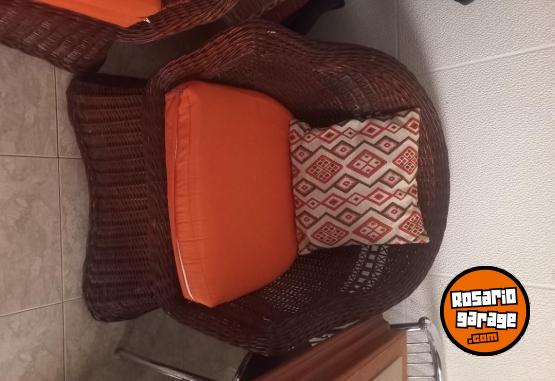 Hogar - Sillones de mimbre con almohadones - En Venta