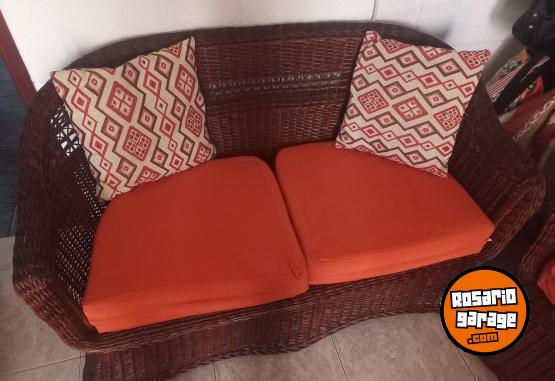 Hogar - Sillones de mimbre con almohadones - En Venta