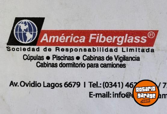 Hogar - Pileta fibra de vidrio Amrica  Fiberglass + bomba de limpieza + recipiente pastilla cloro - En Venta