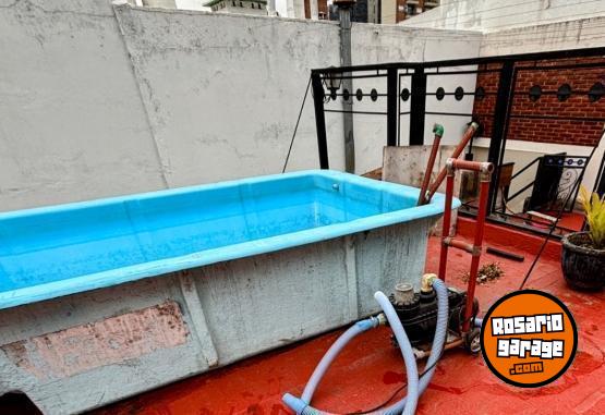 Hogar - Pileta fibra de vidrio Amrica  Fiberglass + bomba de limpieza + recipiente pastilla cloro - En Venta