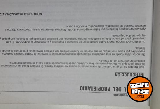 Accesorios para Motos - Manual de usuario honda bros - En Venta