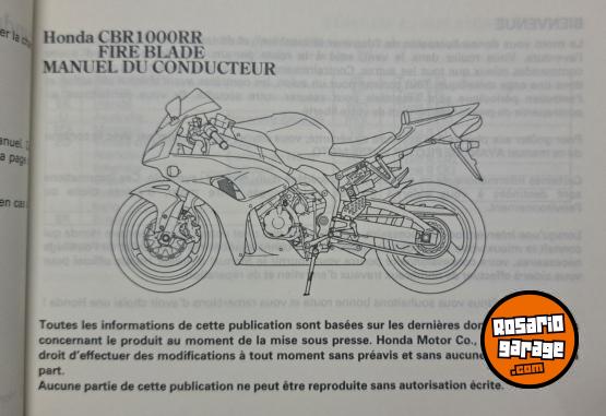 Accesorios para Motos - Manual de Usuario-Propitario honda cbr 1000RR FIREBLADE - En Venta