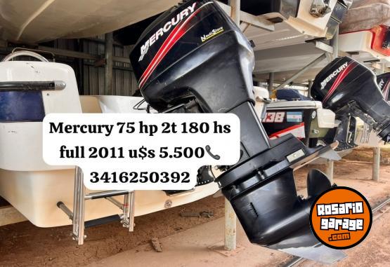 Otros (Nutica) - Mercury 75 hp 2t 2011 190 hs full comandos 5.500u$s nautistorearroyoseco motor fuera de borda usado en Rosario - En Venta