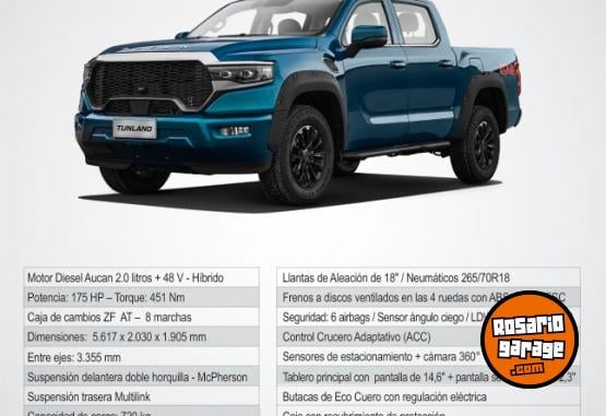 Camionetas - Foton Tunland V9 4X4 Ultimate 2025 Electrico / Hibrido 0Km - En Venta