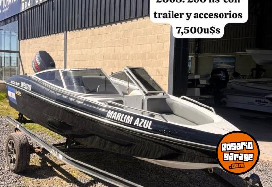 Embarcaciones - Lancha open usada 460 alcon Yamaha 60 2t 2008. 200 hs  con trailer y accesorios 7,500u$s - En Venta