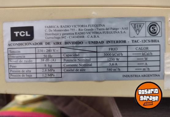 Hogar - Aire acondicionado TCL 3000 frigorías. Usado. - En Venta