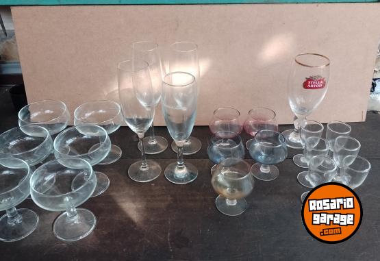 Hogar - COPAS DE VIDRIO-LOTE VARIADO-MUY BUEN ESTADO - En Venta