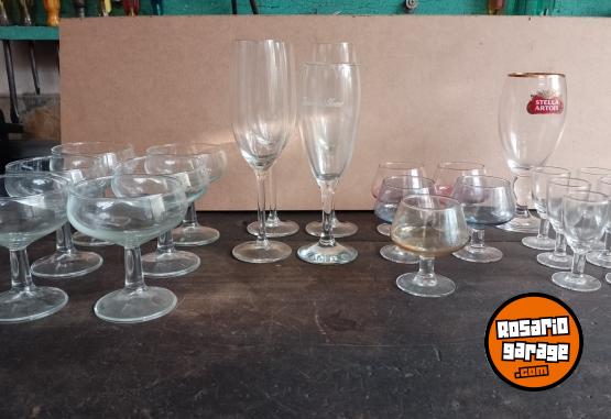 Hogar - COPAS DE VIDRIO-LOTE VARIADO-MUY BUEN ESTADO - En Venta