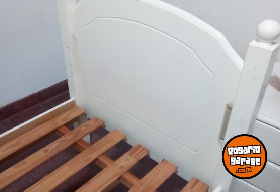 Hogar - Cama 1 Plaza Juvenil Laqueda Blanco Linea Americana 80 X 190 - En Venta
