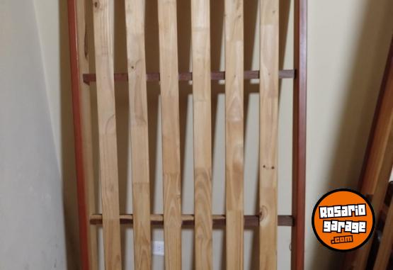 Hogar - 2 Camas individuales o Cama Cucheta de Madera Maciza ,Barandilla y Escalera Incluidas - En Venta