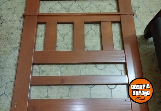 Hogar - 2 Camas individuales o Cama Cucheta de Madera Maciza ,Barandilla y Escalera Incluidas - En Venta