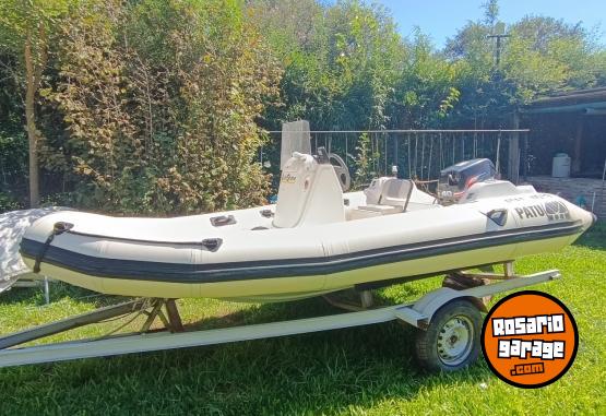 Embarcaciones - DUEÑO VENDO SEMIRRIGIDO MOON CON MOTOR SUZUKI 40 HP (NO PERMUTO) - En Venta