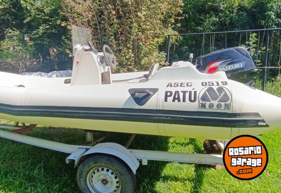 Embarcaciones - DUEÑO VENDO SEMIRRIGIDO MOON CON MOTOR SUZUKI 40 HP (NO PERMUTO) - En Venta