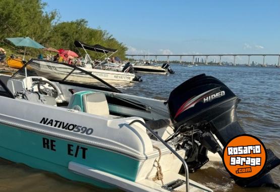 Embarcaciones - Lancha Nativo 590 Open con motor 70hp 2T, 2021, impecable - En Venta