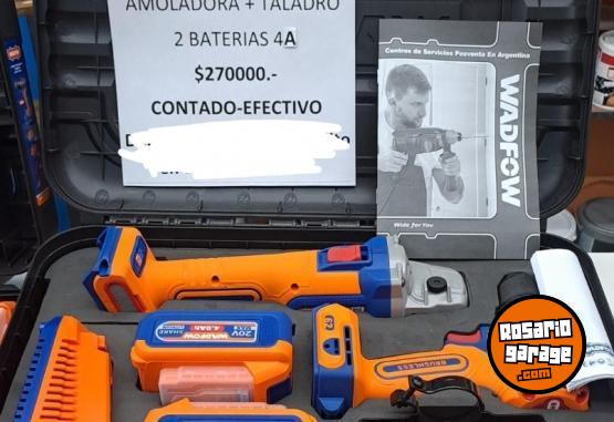 Herramientas - COMBO AMOLADORA Y TALADRO INALÁMBRICO WADFOW - En Venta
