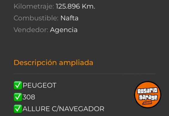 Autos - Peugeot 308 C/Navegador 2018 Nafta 125896Km - En Venta
