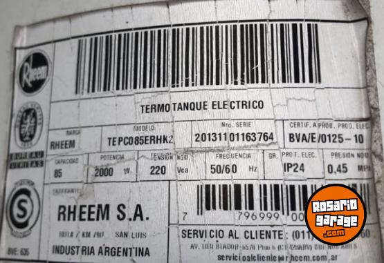 Hogar - Termotanque Electrico 85 litros - En Venta