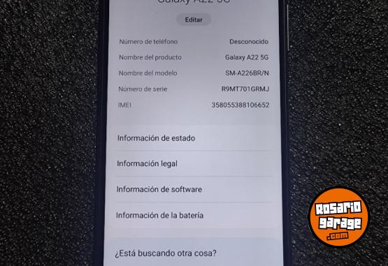 Telefon�a - Samsung a22 5g 128/4 reacondicionado libre impecable. - En Venta