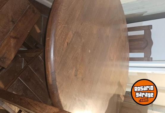 Hogar - mesa de algarrobo redonda y 6 sillas - En Venta