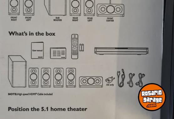 Electrónica - Home Theater 5.1 Phillips- 1000w - Rosario Centro - En Venta
