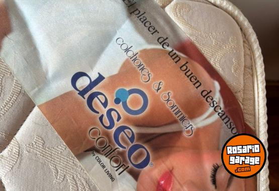 Hogar - VENDO COLCHÓN + SOMMIER DESEO CONFORT 2 PLAZAS - En Venta