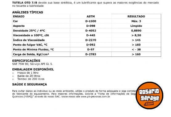 Accesorios para Autos - ACEITE TRANSM. MANUALES TUTELA OTD 7/8 75W80 X 1 LT. (PETRONAS) - En Venta