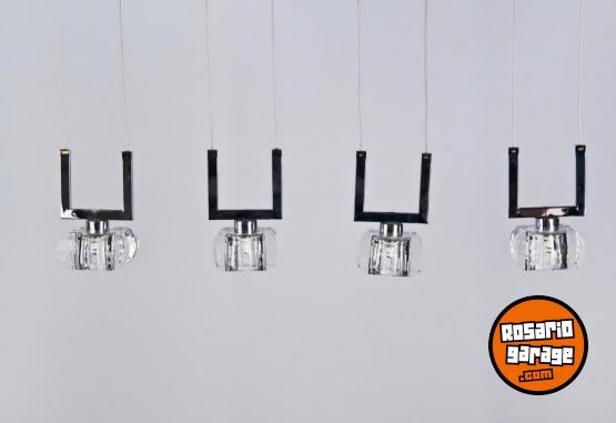 Hogar - L�mpara colgante acero y vidrio - En Venta