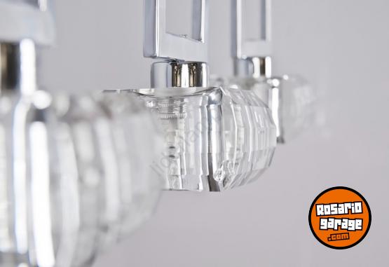 Hogar - L�mpara colgante acero y vidrio - En Venta