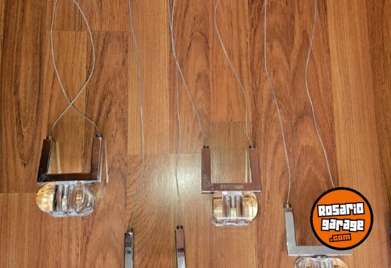 Hogar - L�mpara colgante acero y vidrio - En Venta