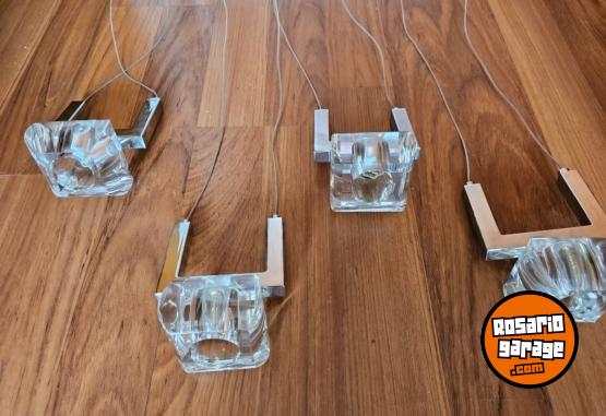 Hogar - L�mpara colgante acero y vidrio - En Venta