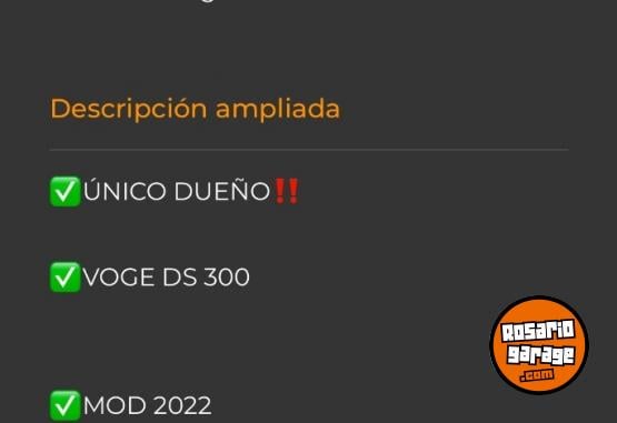 Motos - Voge 300 Ds 2022 Nafta 3400Km - En Venta