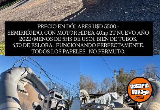 Embarcaciones - SEMIRRIGIDO CON MOTOR 40 - En Venta