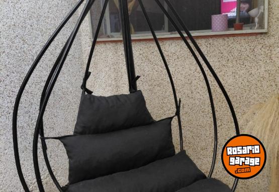 Hogar - Hamaca Negra + Base + Almohadón simple - En Venta