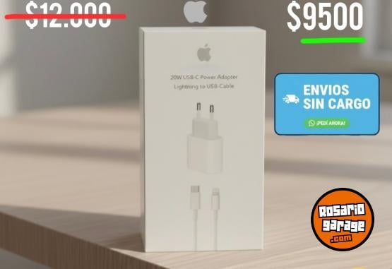 Telefonía - Kit Cargador Apple iPhone Carga Rápida 20W SELLADO Completo (Cable + Adaptador) - En Venta