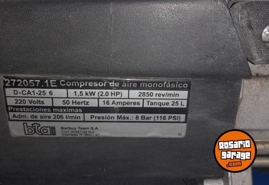 Herramientas - Compresor 2.hp,año 2023 - En Venta