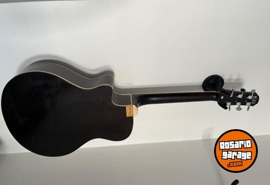 Instrumentos Musicales - Guitarra Acustica Parquer Media Caja Corte Tipo Apx Negra - En Venta