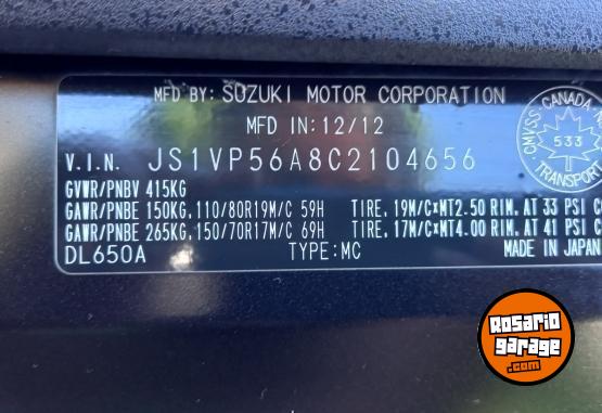 Motos - Suzuki V strom 650 2012 Nafta 80300Km - En Venta