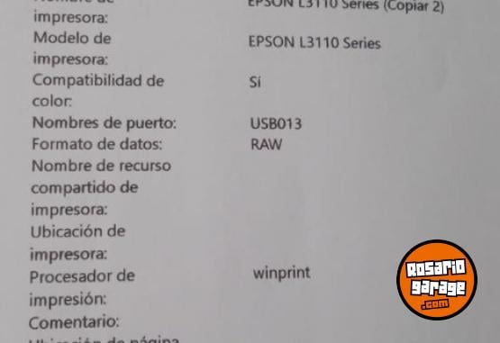 Inform�tica - Impresora Epson L3110 Ecotank - En Venta